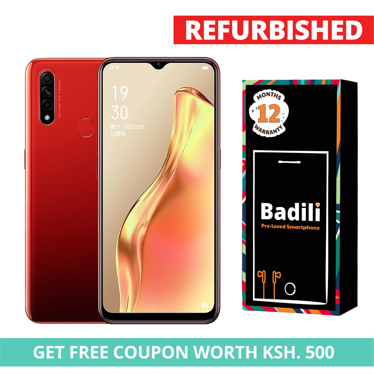 Oppo A31 8GB/256 GB ROM Badili Refurbished Smart Phone,Features 6.5″ display, 4230 mAh battery, Corning Gorilla Glass Type C Charging Android 9 Badili Smartphone"