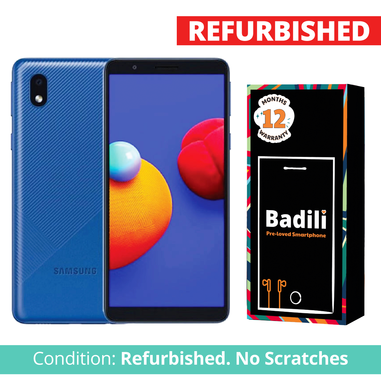 Refurbished Samsung A3 Core 16GB + 2GGB RAM Black Badili Smartphone 8MP+5 MP Camera, Battery 3000 mAh 5.3 Display Android 10 Badili Smart Phone