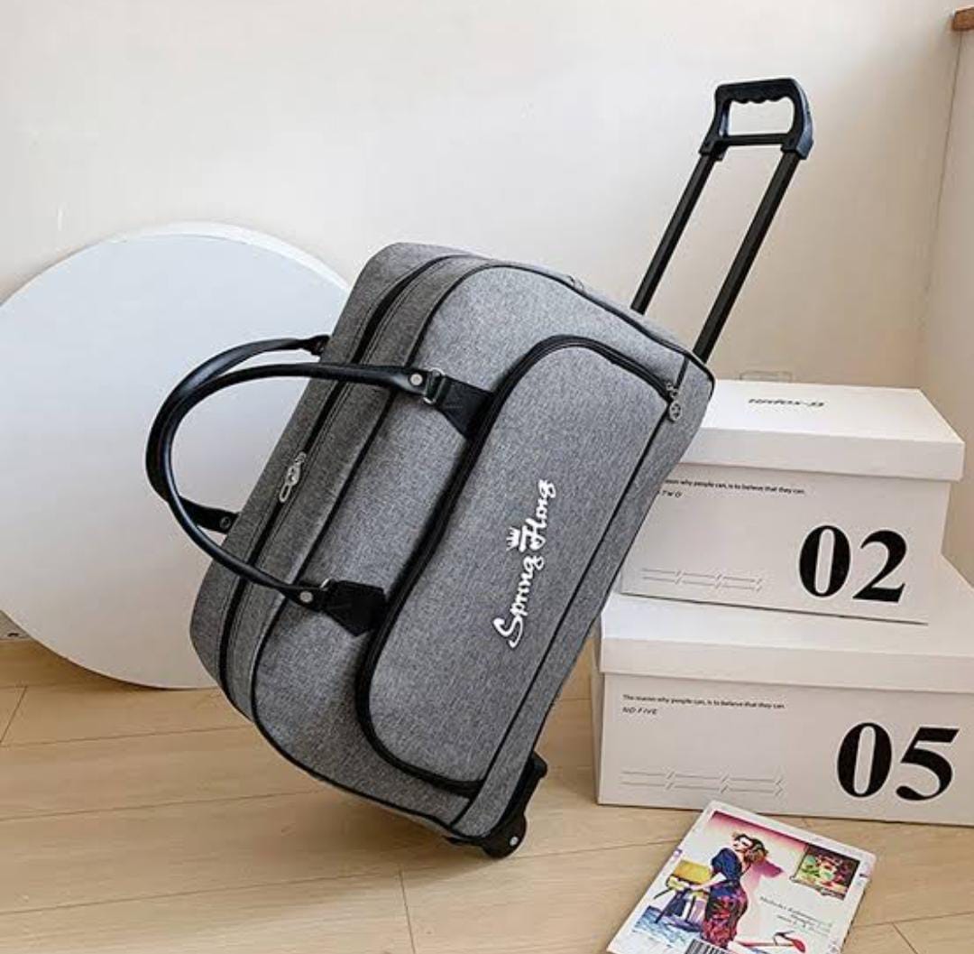 (CLEARANCE OFFER)Travelling Bags on Wheels/ Unisex Large Capacity Bag Luggage Women/ Men Travelling bag with Trolley