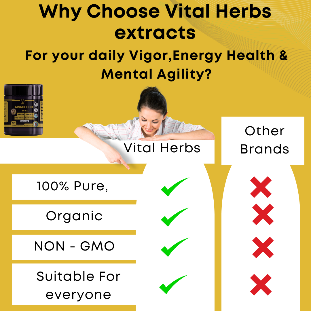 Ginger Root Extract - 100% Pure,Finely Ground,Soluble in water, indigestion and bloating,Nausea Relief ,Anti-Inflammatory Support, Immune System Boost