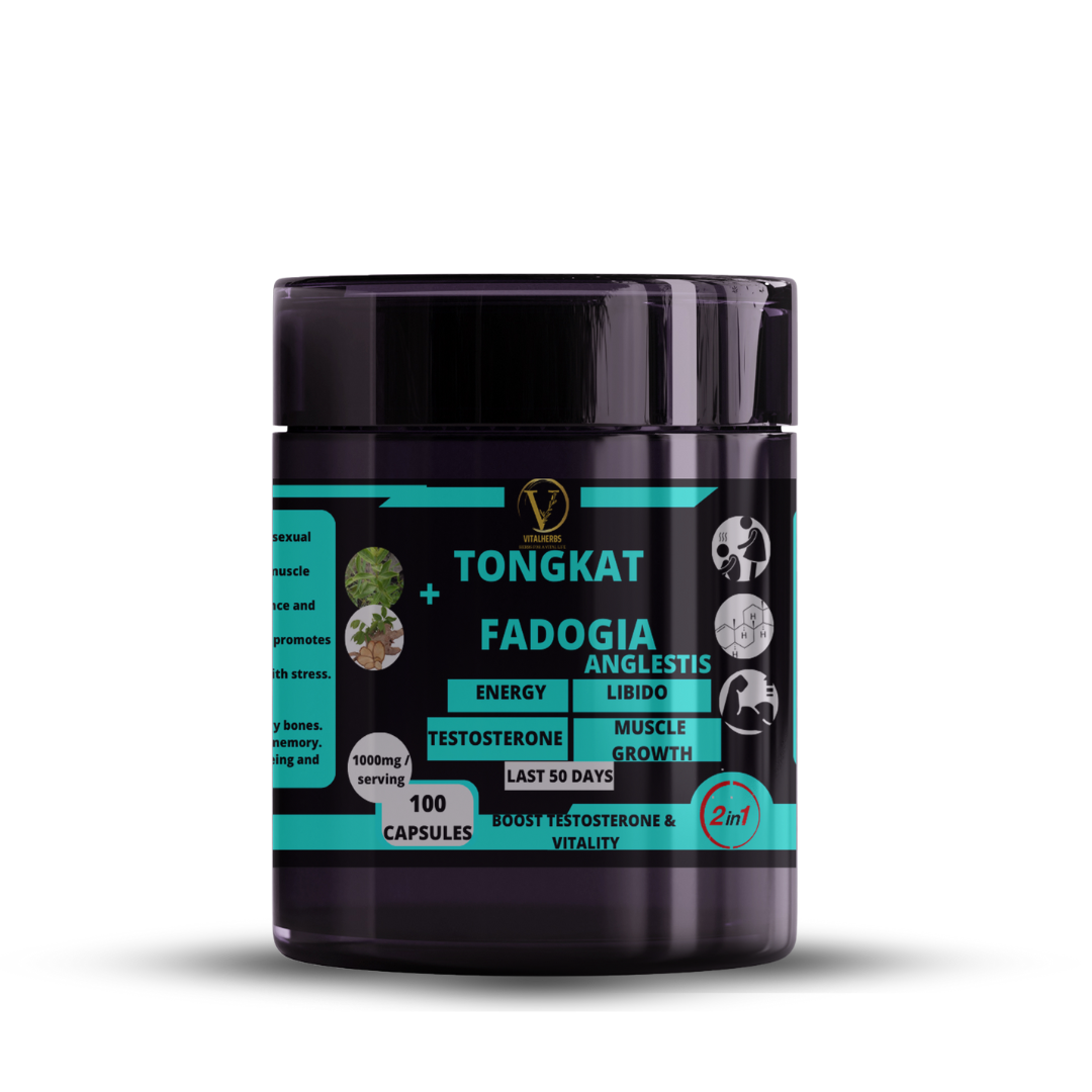 Tongkat & Fadogia Agrestis Extract Powder - 2 in 1,Support Men's Vitality& Well-being