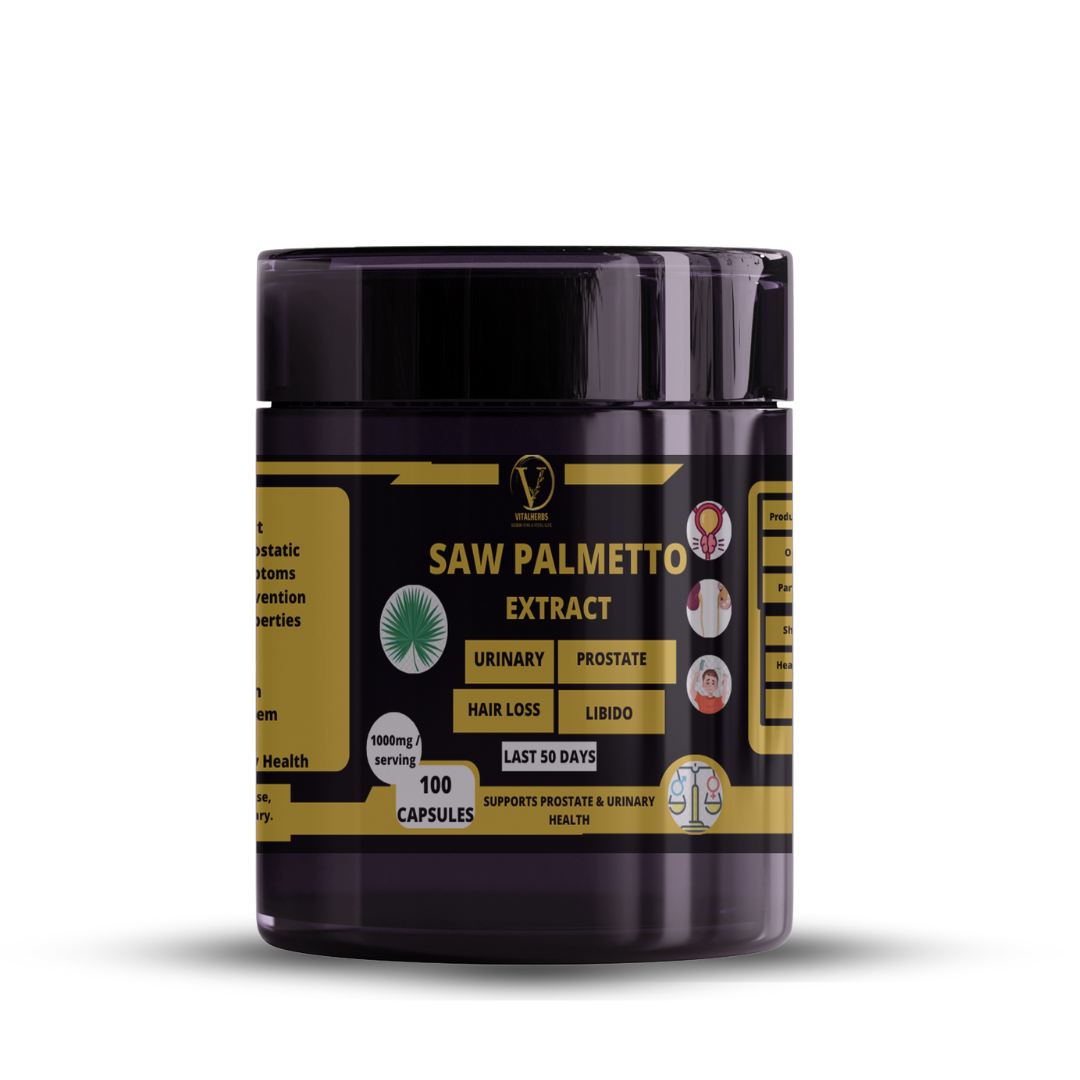 Saw Palmetto Extract Powder - 100% Pure,Finely Ground,Soluble in water,promote prostate health and alleviate urinary symptoms in men.