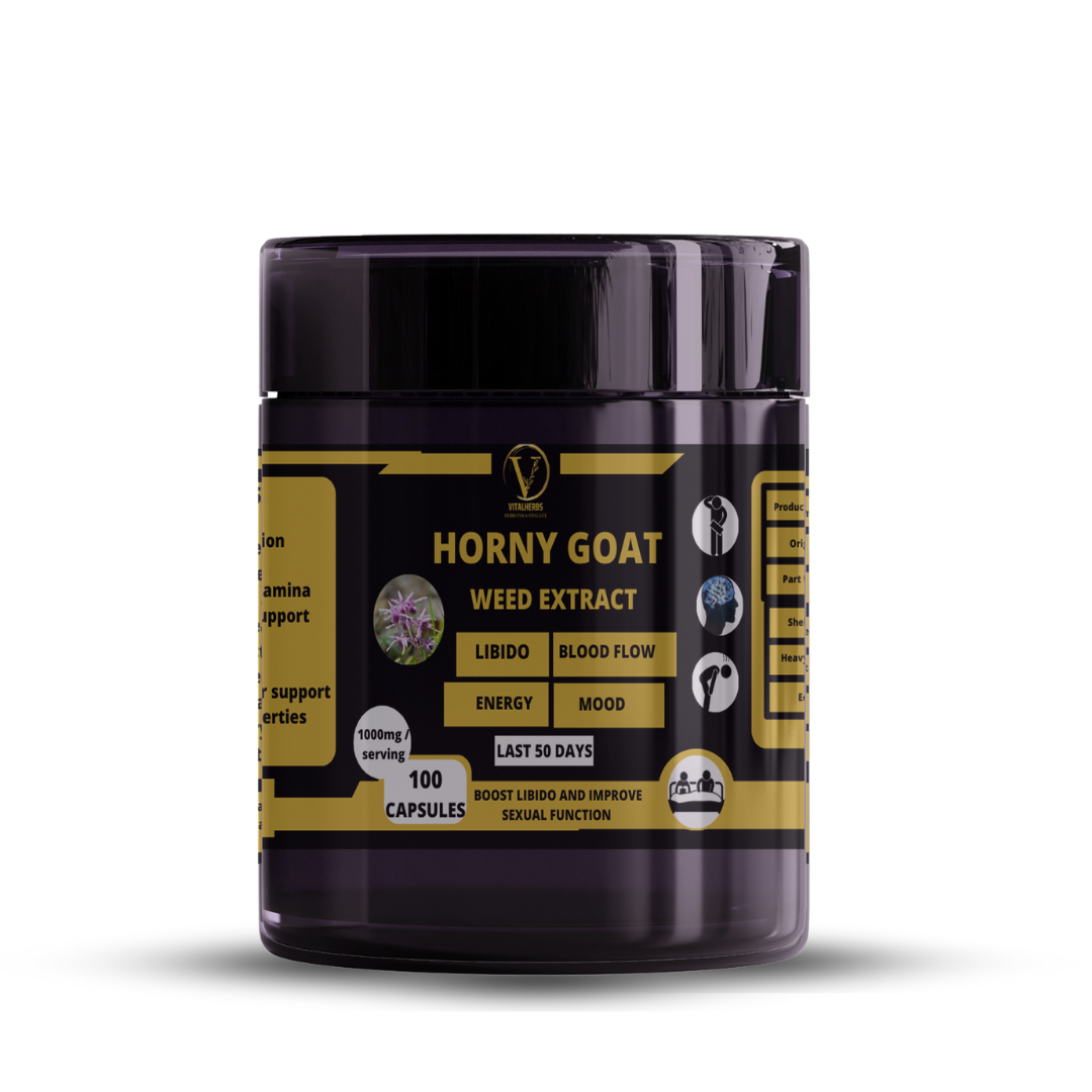 Horny Goat Weed Extract Powder -100% Pure,Finely Ground,Soluble in water,Enhanced Libido,Supports Erectile Function,Energy and Stamina Boost