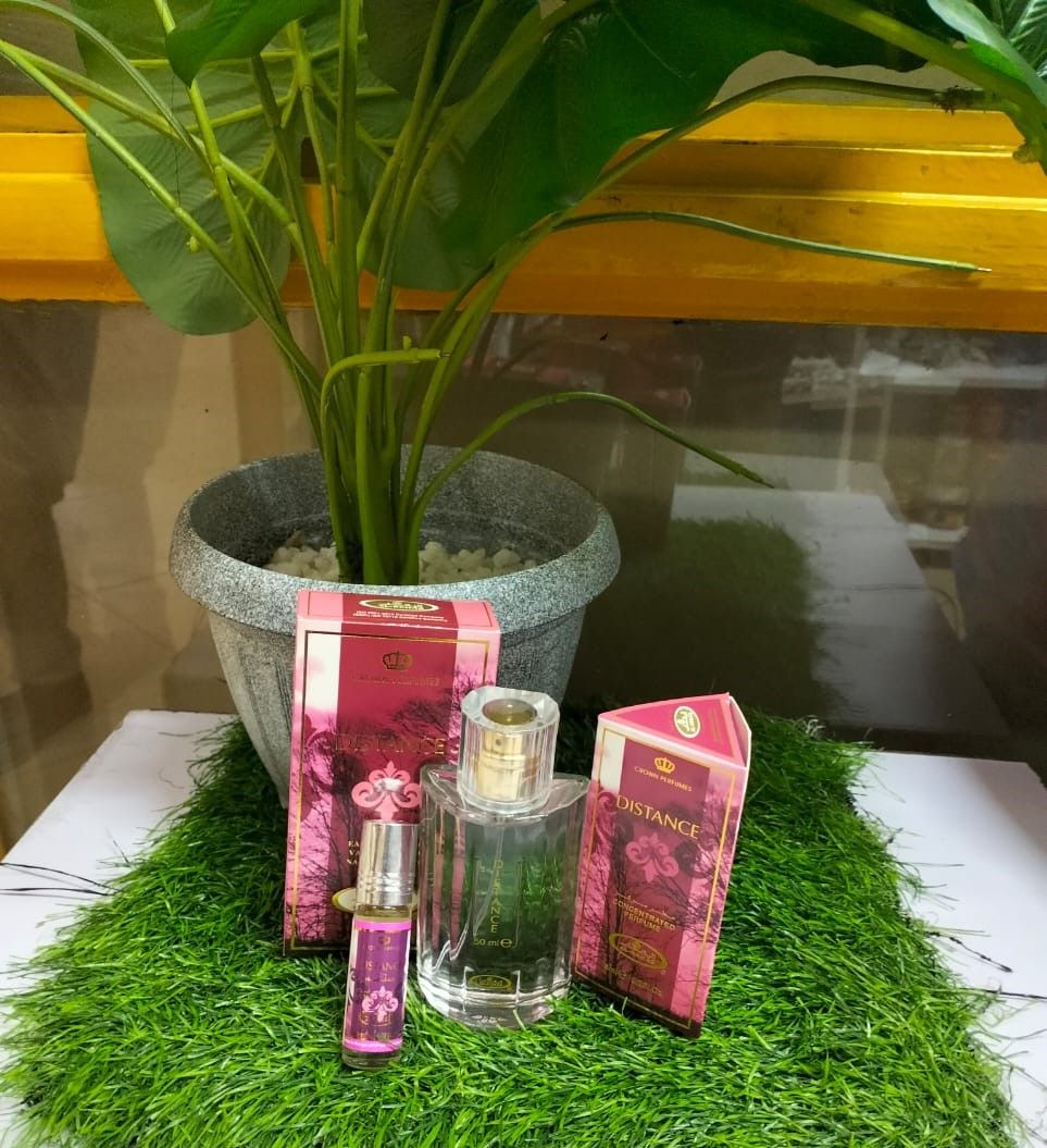 Crown perfumes Distance Eau de Parfum by Al-Rehab 50ML and Oil 6ml