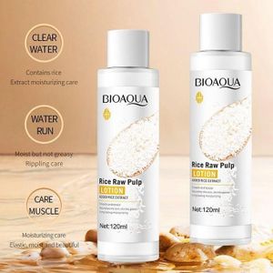 BIOAQUA  Rice Raw Pulp EYE CREAM Plus CLEANSER Plus TONER plus LOTION Plus RICE RAW CREAM Plus RICE RAW SERUM  + BODY LOTION + WHITE GEL + 10 PCS OF FACIAL MASKSBIOAQUA