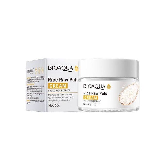 BIOAQUA  Rice Raw Pulp EYE CREAM Plus CLEANSER Plus TONER plus LOTION Plus RICE RAW CREAM Plus RICE RAW SERUM  + BODY LOTION + WHITE GEL + 10 PCS OF FACIAL MASKSBIOAQUA