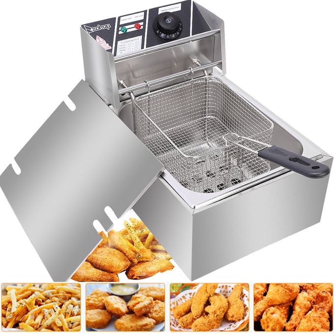 Electric Deep Fryer + CHIPS CUTTER & Socket+ CHIPS SCOOPER