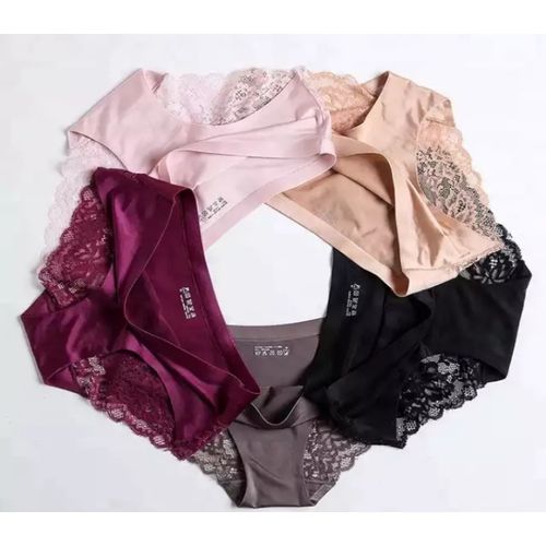 4Pcs lace Silk Seamless Comfy Panties