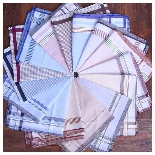 New Design Quality Handkerchief 100% Cotton- 12pcs