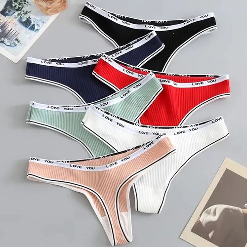 3PCs Pure Cotton Thong Women Panties Ladies Panty(Hips 36-41inc