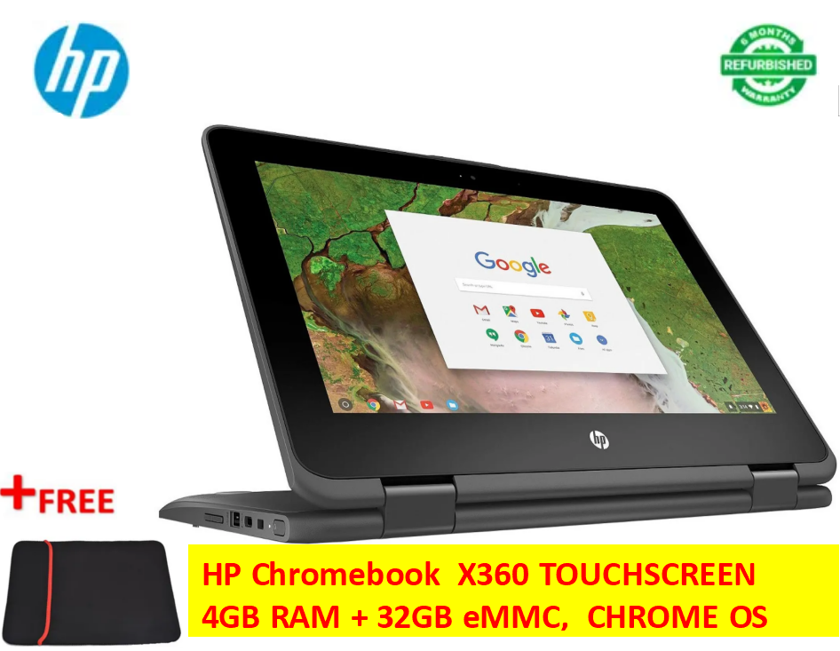 {Hot Offers} Refurbished HP X360 Chromebook Touchscreen  4GB RAM / 32GB Storage Intel Celeron N4020 11.5"  plus FREE SLEEVE Laptops Computers Notebook