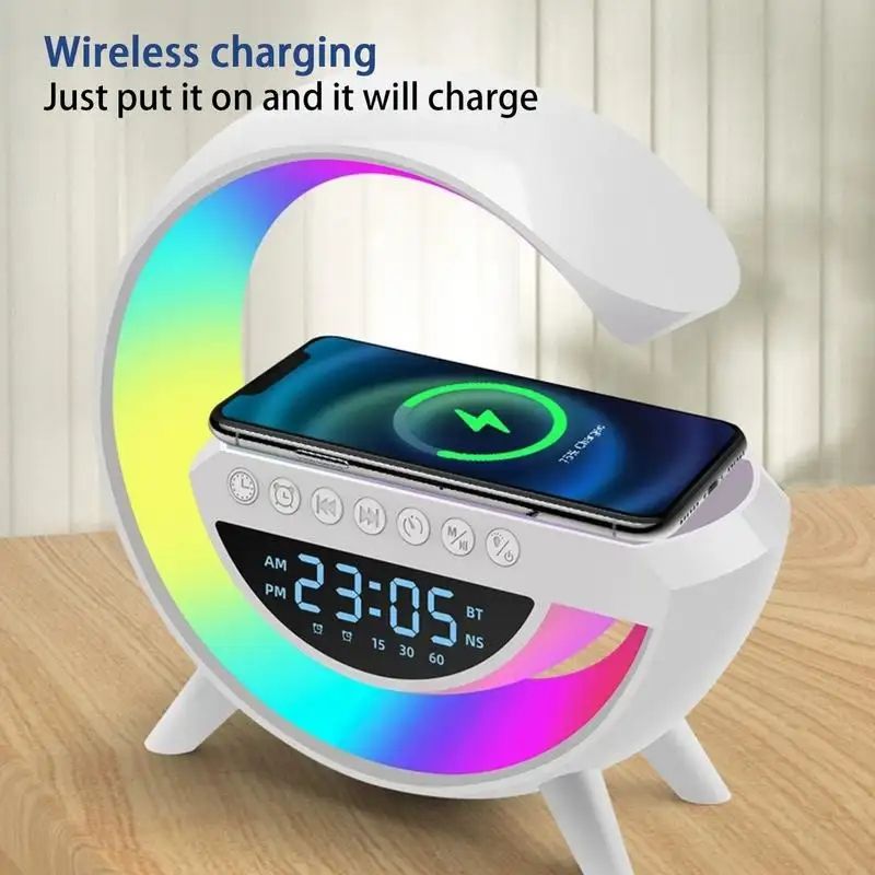 FACTORY Price Portable & Rechargeable Bluetooth Speaker with Decor Lamp of 7 Coloured Light changes, High quality sound, Display Clock &Alarm Clock, Indoor & Outdoor Decoration, Camping equipment