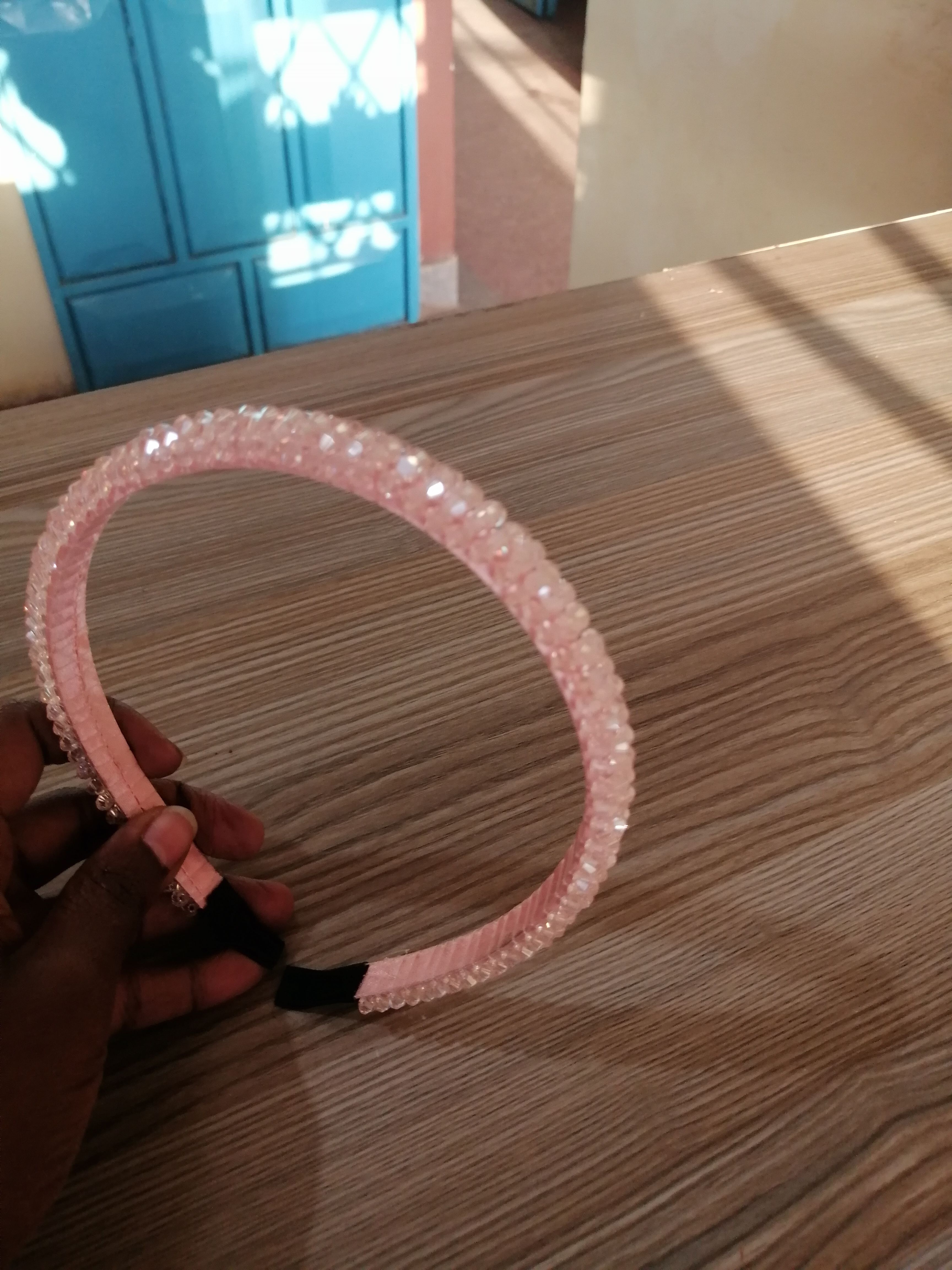 Pink Crystal Alice bands hair or wig accessory for ladies