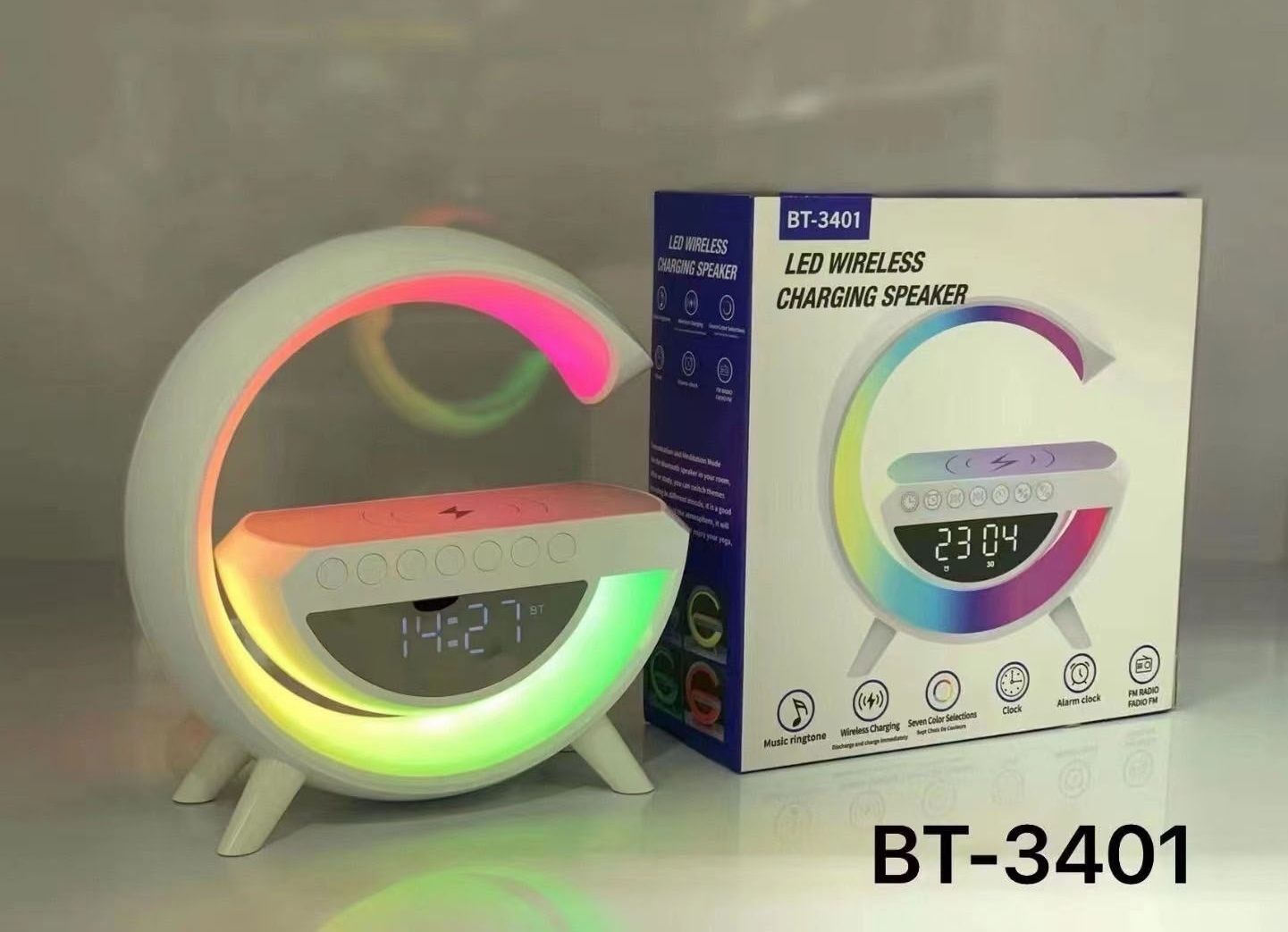 FACTORY Price Portable & Rechargeable Decor Lamp With Bluetooth Speaker & 7 Coloured Light changes, High quality sound, Display Clock &Alarm Clock, Indoor & Outdoor Decoration, Camping equipment
