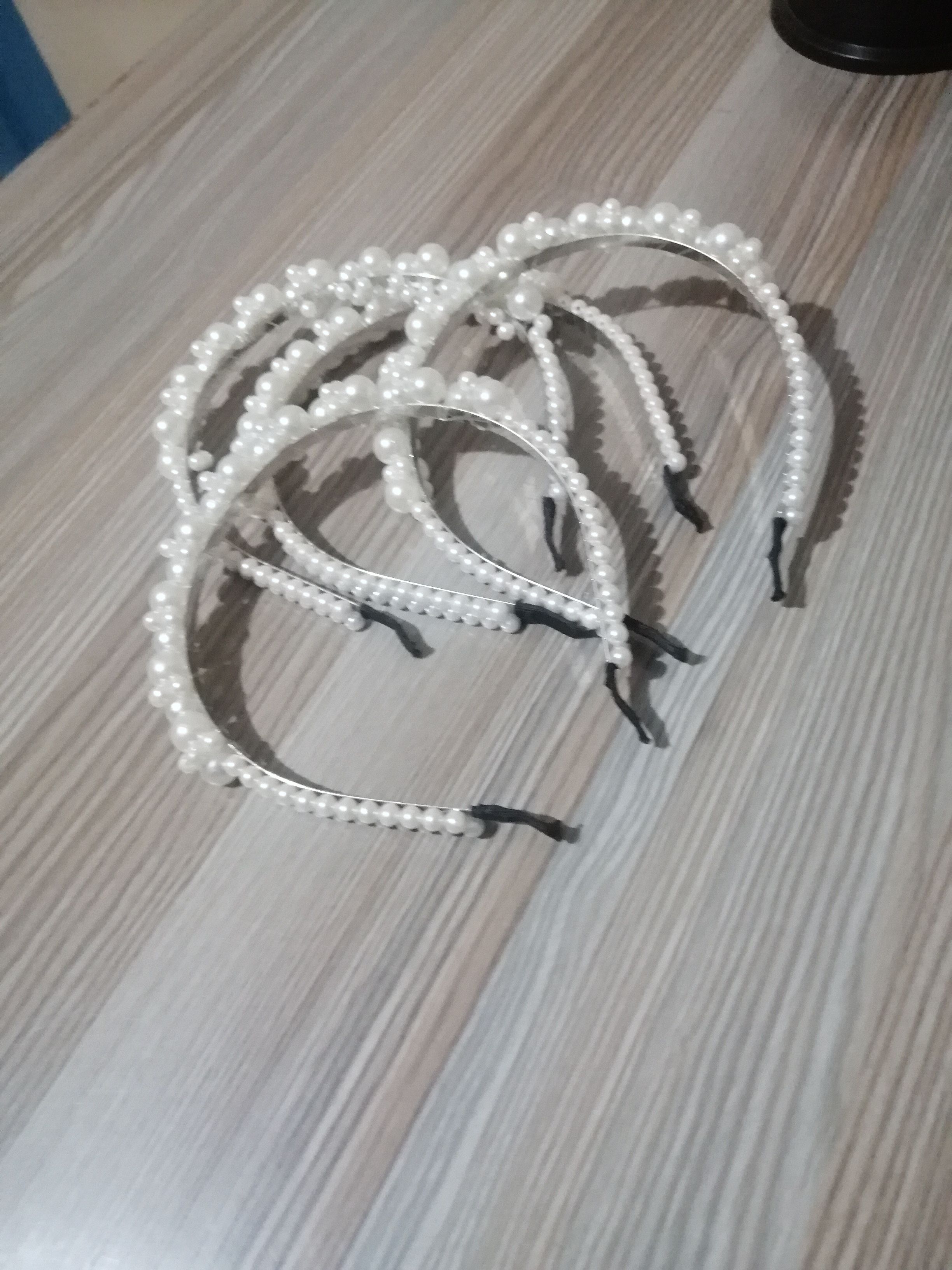 Stylish Hair Alice band Pearl head band White head gear Fashionable bridal accessory for parties, outings, official, casual & smart casual for women & girls