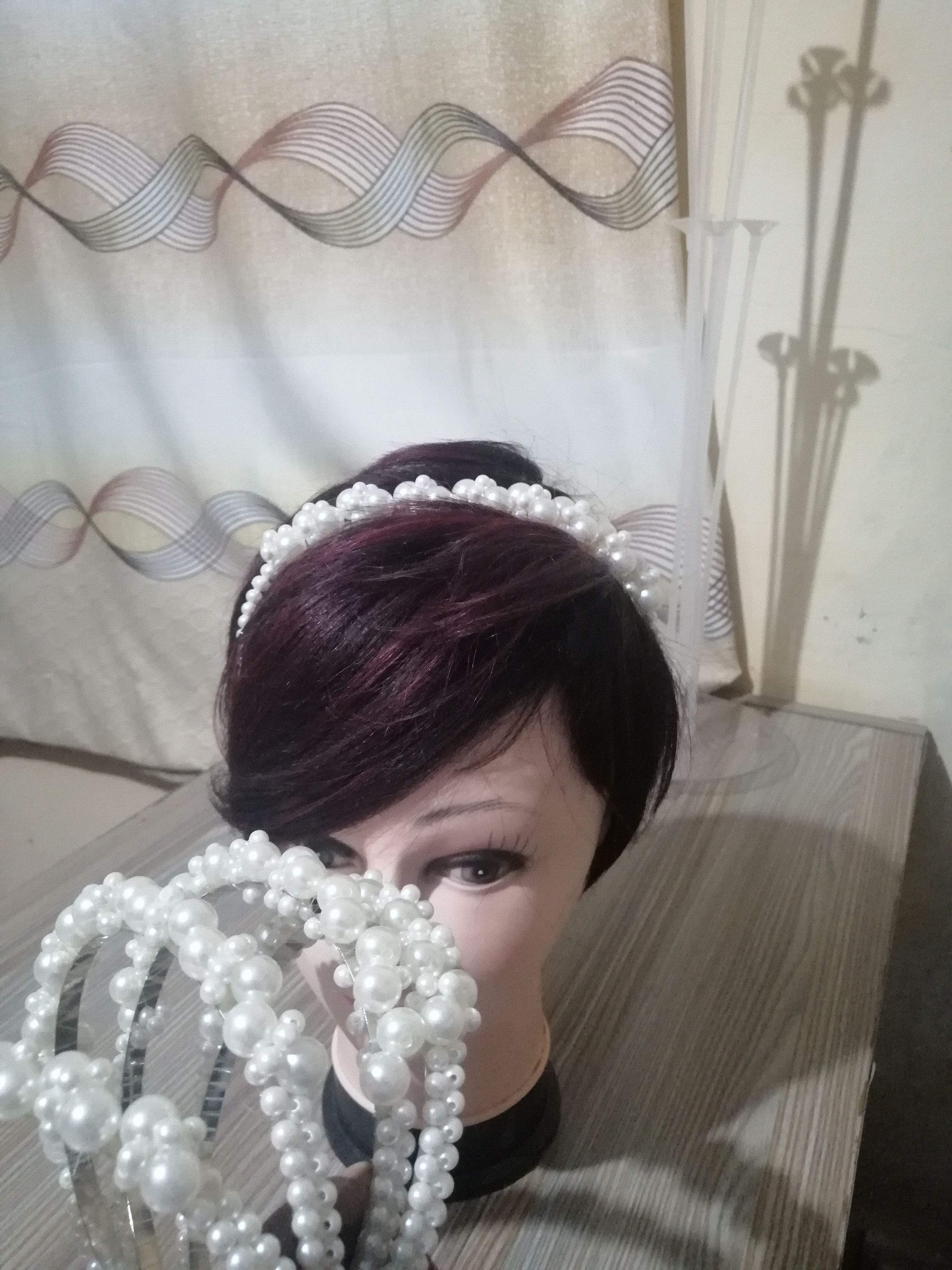 Stylish Hair Alice band Pearl head band White head gear Fashionable bridal accessory for parties, outings, official, casual & smart casual for women & girls