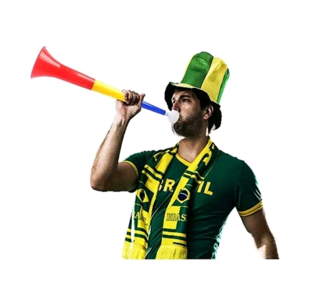 Vuvuzela Stadium Cheering Horn Fun Outdoor toy Sports equipment Cartoon- themed musical instrument, Multi- coloured Vuvuzela cheering toy horn