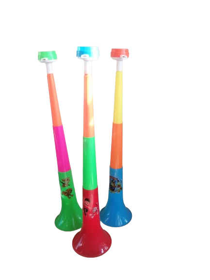 Vuvuzela Stadium Cheering Horn Fun Outdoor toy Sports equipment Cartoon- themed musical instrument, Multi- coloured Vuvuzela cheering toy horn
