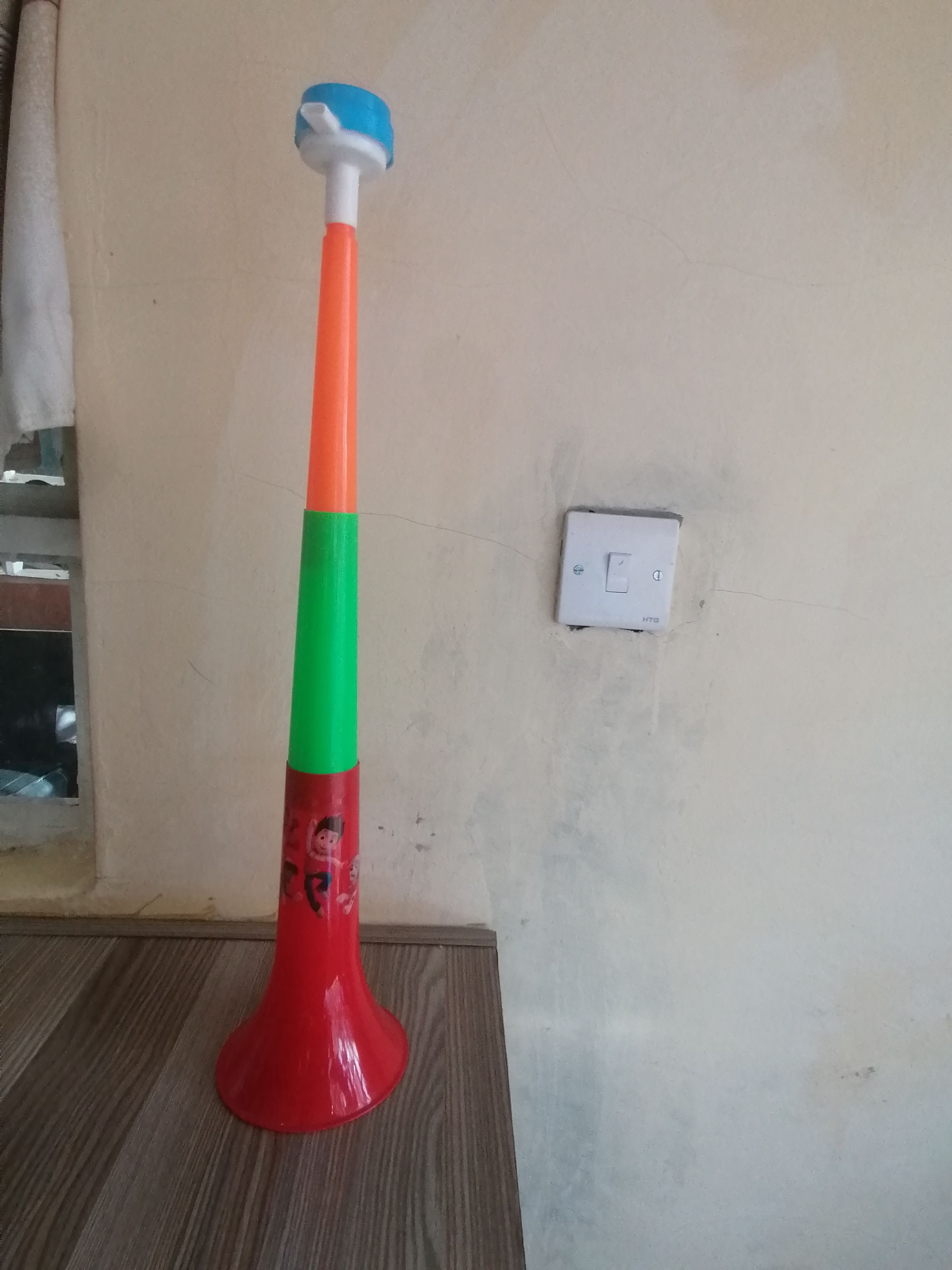 Vuvuzela Stadium Cheering Horn Fun Outdoor toy Sports equipment Cartoon- themed musical instrument, Multi- coloured Vuvuzela cheering toy horn