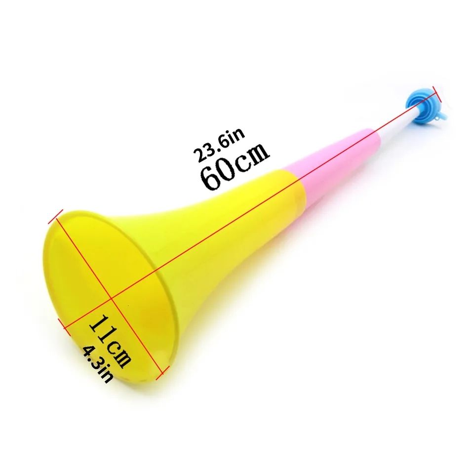 Vuvuzela Stadium Cheering Horn Fun Outdoor toy Sports equipment Cartoon- themed musical instrument, Multi- coloured Vuvuzela cheering toy horn