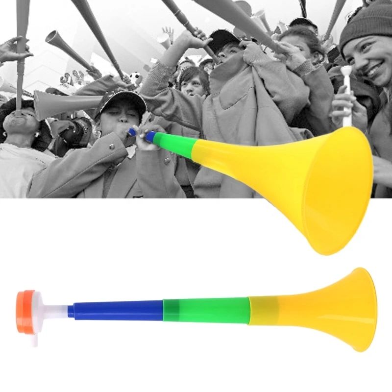 Vuvuzela Stadium Cheering Horn Fun Outdoor toy Sports equipment Cartoon- themed musical instrument, Multi- coloured Vuvuzela cheering toy horn