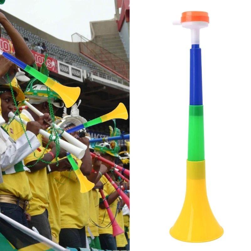Vuvuzela Stadium Cheering Horn Fun Outdoor toy Sports equipment Cartoon- themed musical instrument, Multi- coloured Vuvuzela cheering toy horn