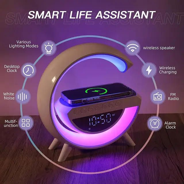 CLEARANCE SALE!!!! FACTORY PRICE! Portable &Rechargeable Decor Lamp, 7Lighting modes, Bluetooth Speaker High quality sound DisplayClock &Alarm Clock Indoor &Outdoor Decoration, Gift
