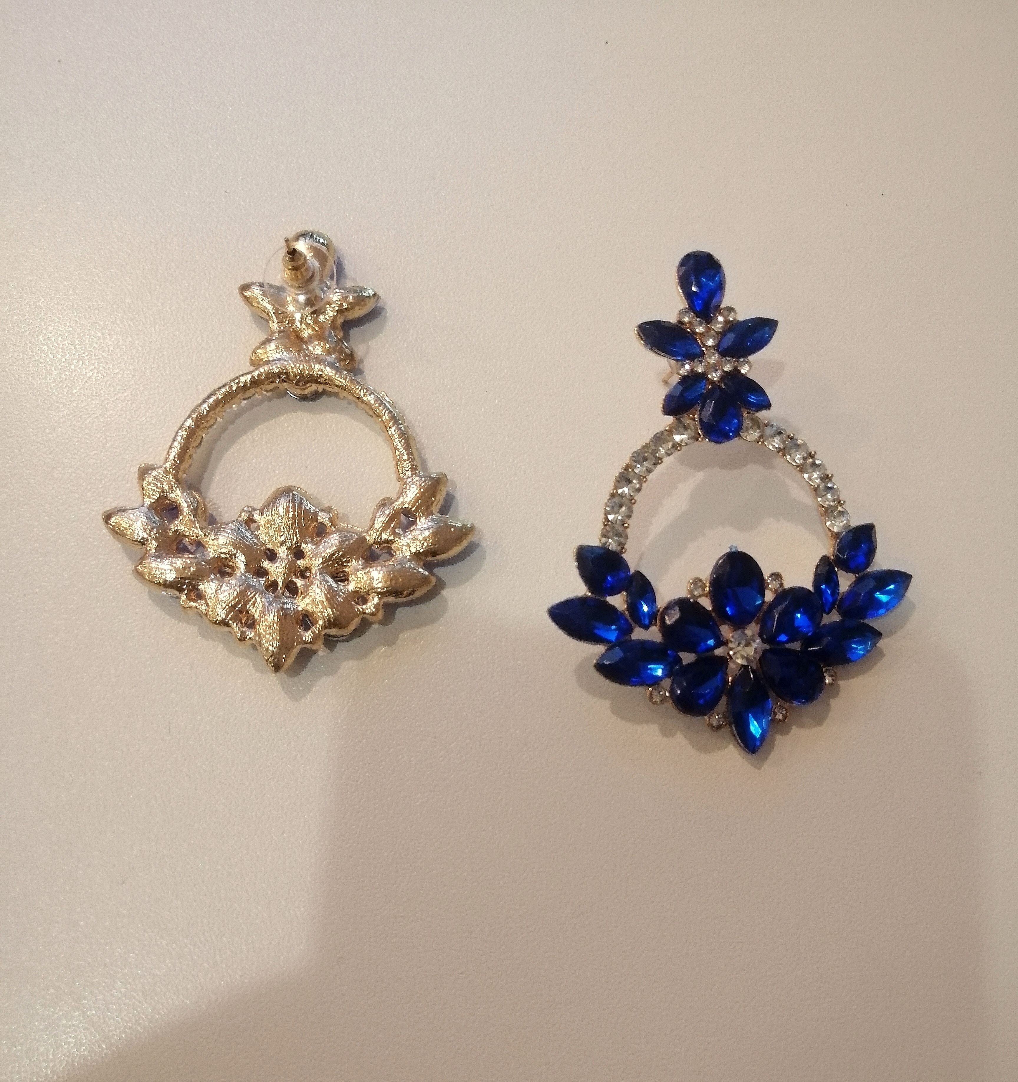Fashion Jewellery Earrings Blue Crystal Rhinestone Studs Elegant Drop and Dangle for all occasions