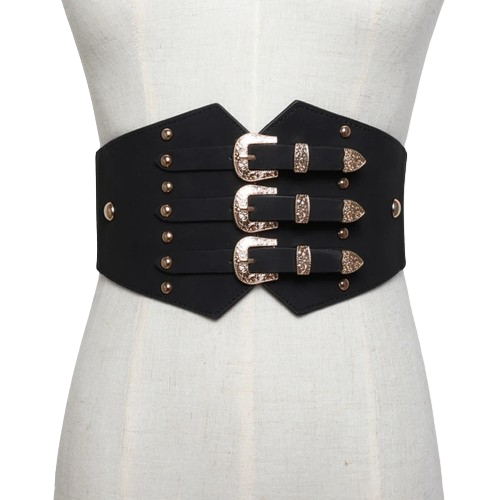 Fashionable Ladies' chunky belts, Stretchable Women's slim corsets, Elegant waist accessory, Classy & smart ladies evening wear accessories