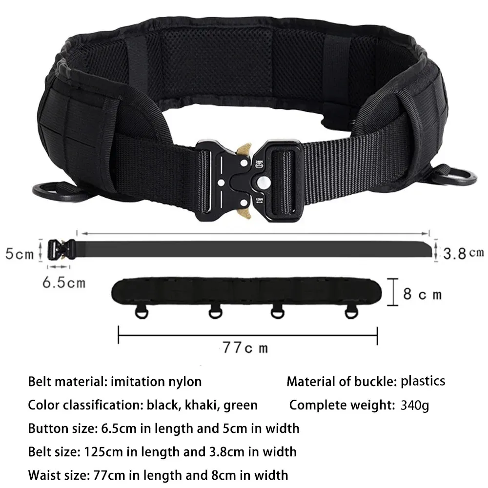 Men's Belt Outdoor Hunting Tactical Belt Multi Functional Tactical Waistband Nylon Belt High Quality Canvas Belt