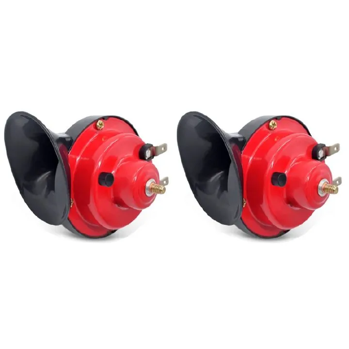 2pcs Universal Loud Car Horn 12V Electric Snail Train Horn Super Loud Waterproof Horns Siren for Motorcycle Car Truck SUV Boat