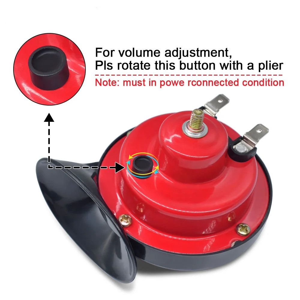 2pcs Universal Loud Car Horn 12V Electric Snail Train Horn Super Loud Waterproof Horns Siren for Motorcycle Car Truck SUV Boat