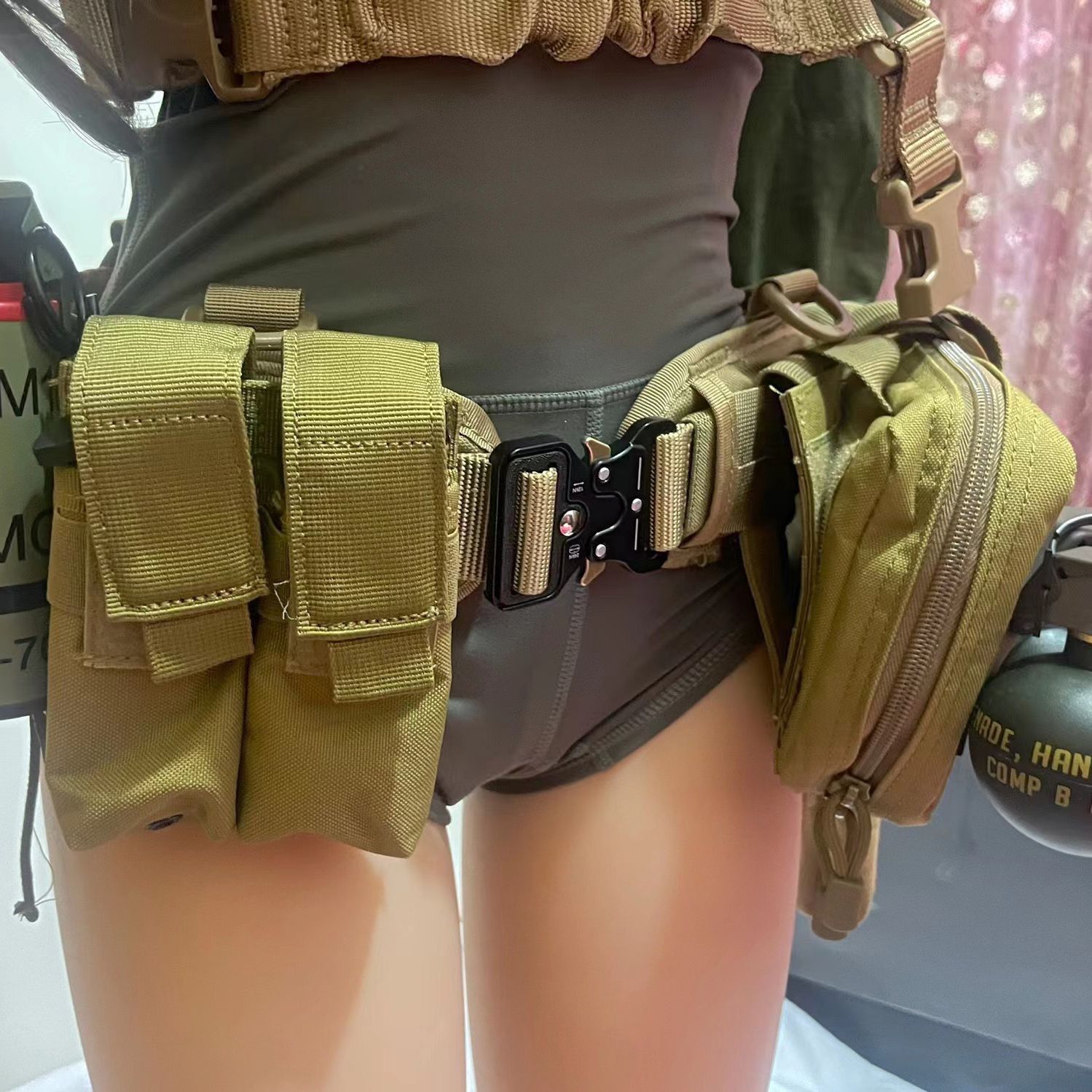 Men's Belt Outdoor Hunting Tactical Belt Multi Functional Tactical Waistband Nylon Belt High Quality Canvas Belt