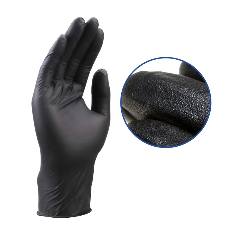 50Pcs Disposable Black Nitrile Gloves For Household Cleaning Work Safety Tools Gardening Gloves Kitchen Cooking Tools Tatto