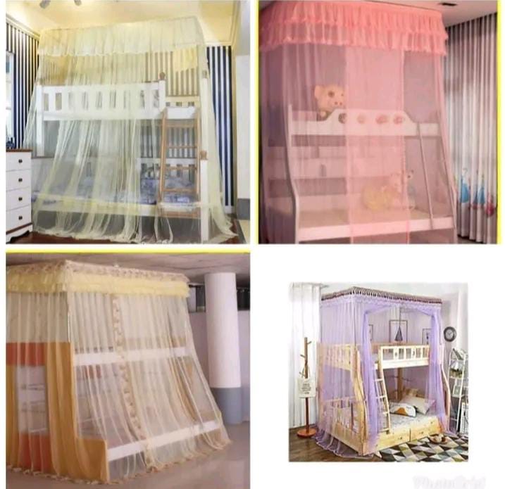 1 Pc Double Decker Mosquito Nets- One size fits 3by6, 3.5by6, 4by6 Beds