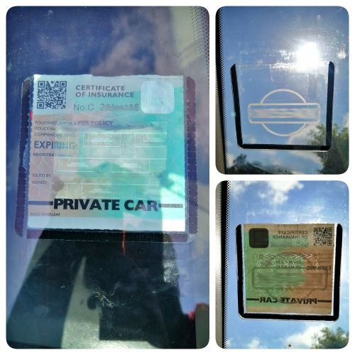 See Through Digital Car Insurance Display Pocket /holder.