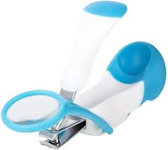 Baby Nail Clippers with Magnifying Glass - Blue
