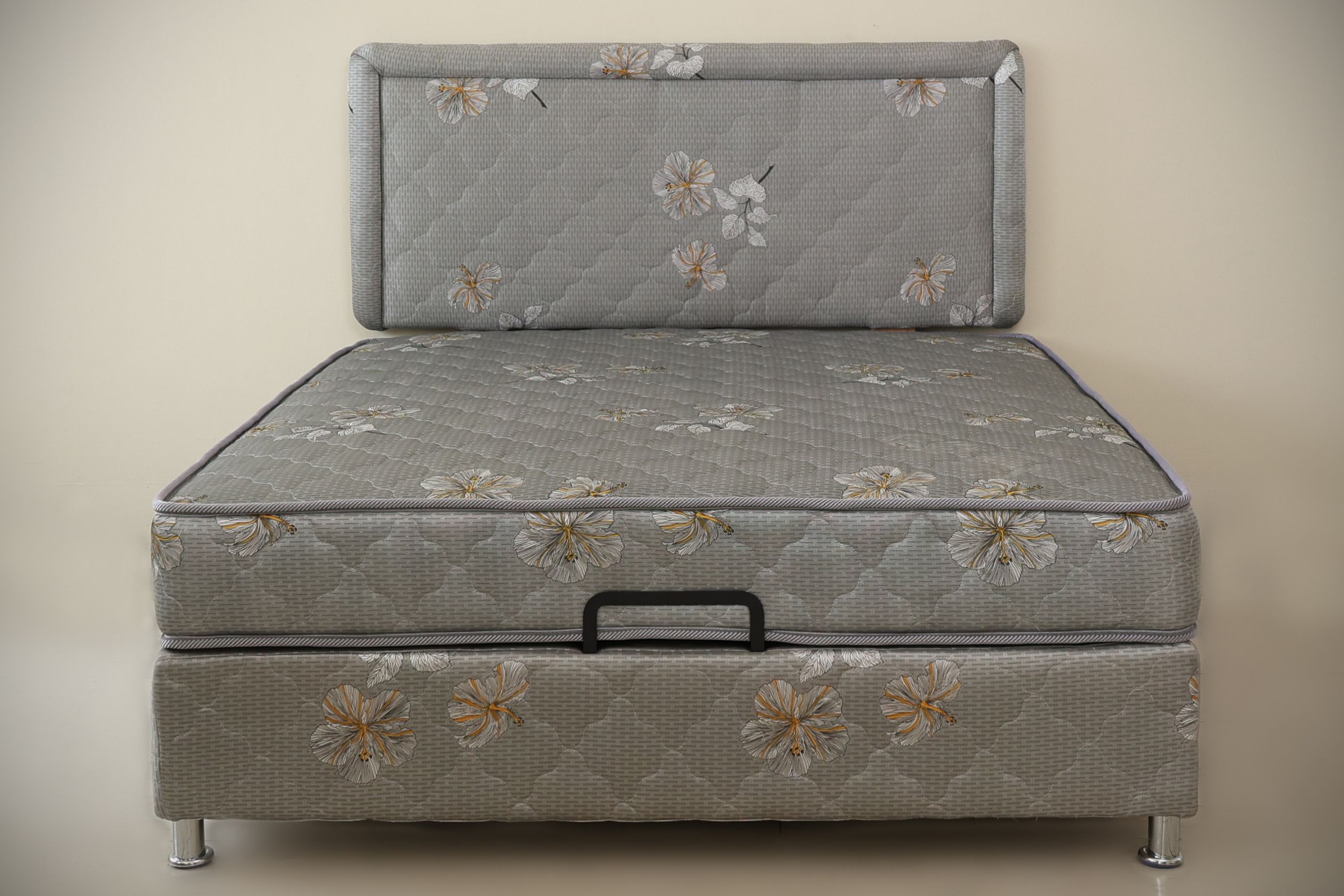 NewStar Modern Divan Bed Set with Upholstered Headboard