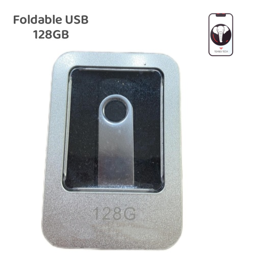 Foldable Metal Plastic Rotational USB Flash Disk 64G 128G Flash Drive Storage  Flash Memory Disk,Plug In and Stay,Storage USB for Laptop, Tablet, Car PC Memory Stick Data Storage Silver Easy to carry