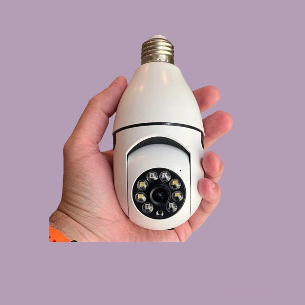 Easy to Use Rotating PTZ Remote View Wifi Bulb Camera