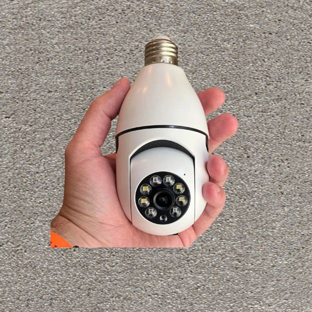Easy to Use Rotating PTZ Remote View Wifi Bulb Camera