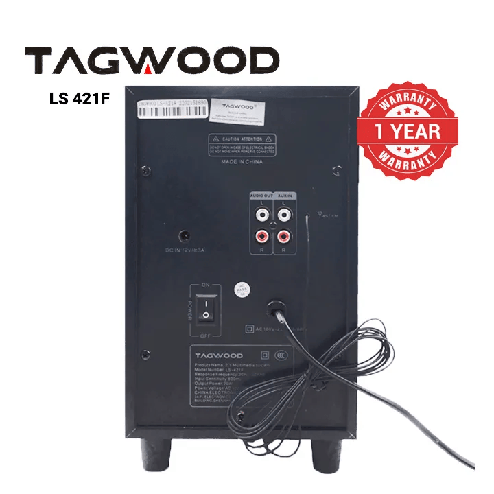 (New Arrival)TAGWOOD LS-421F 2.1CH 6000W PMPO WOOFER Home Audio SPEAKER BLUETOOTH/FM/SB/USB Subwoofer Speaker System
