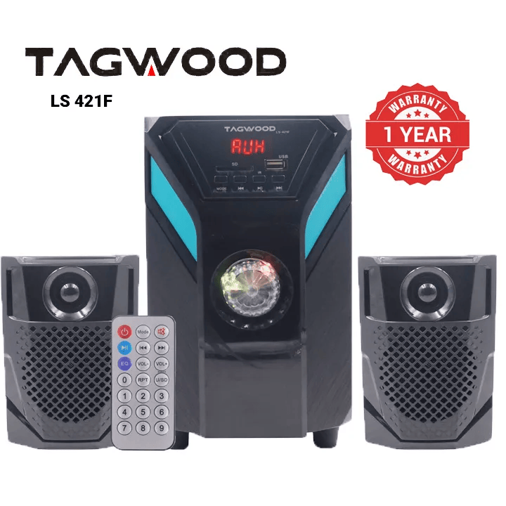 (New Arrival)TAGWOOD LS-421F 2.1CH 6000W PMPO WOOFER Home Audio SPEAKER BLUETOOTH/FM/SB/USB Subwoofer Speaker System