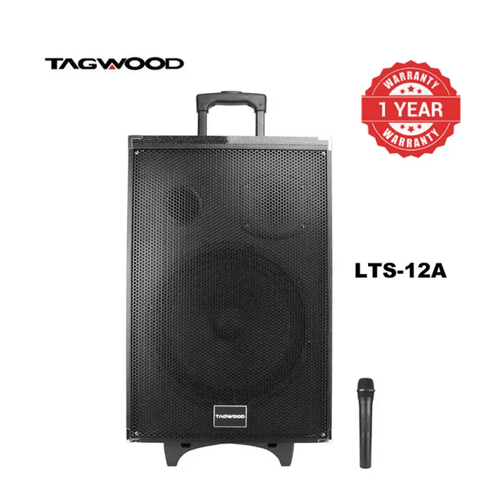 TAGWOOD LTS-12A 12000W Out-Door Subwoofer Multimedia Speaker With Li-Battery ,Wireless Mic, Bluetooth