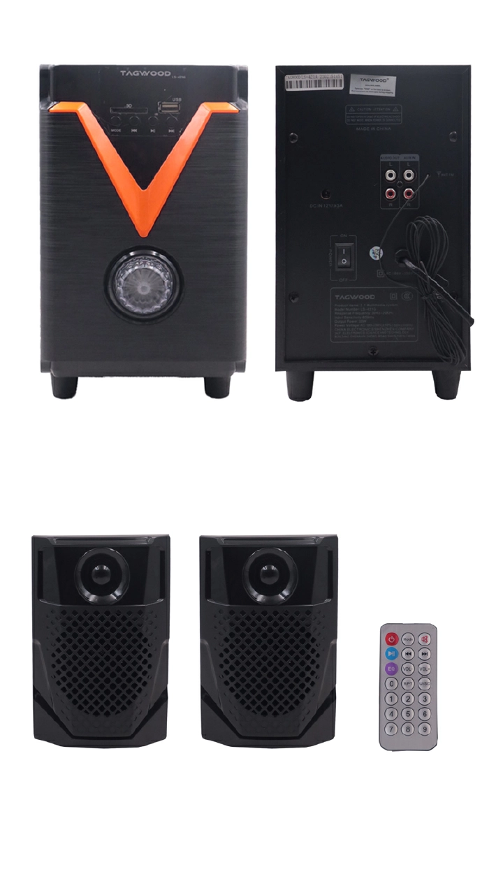 (New Arrival) TAGWOOD LS - 421G 2.1CH 6000W PMPO Woofer Home Audio Speaker Bluetooth /FM/SB/USB Subwoofer Speaker System