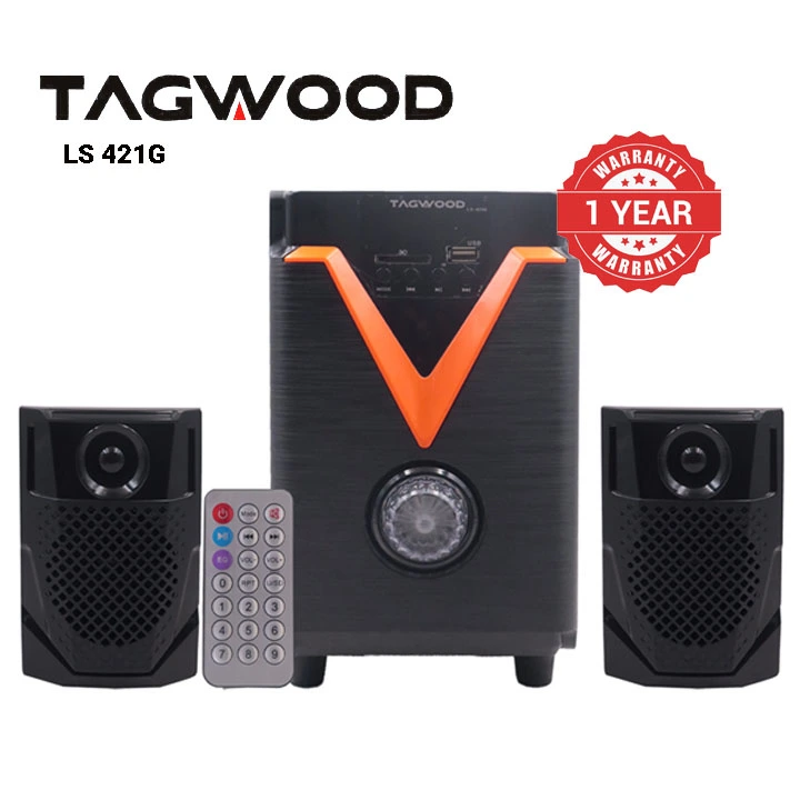 (New Arrival) TAGWOOD LS - 421G 2.1CH 6000W PMPO Woofer Home Audio Speaker Bluetooth /FM/SB/USB Subwoofer Speaker System