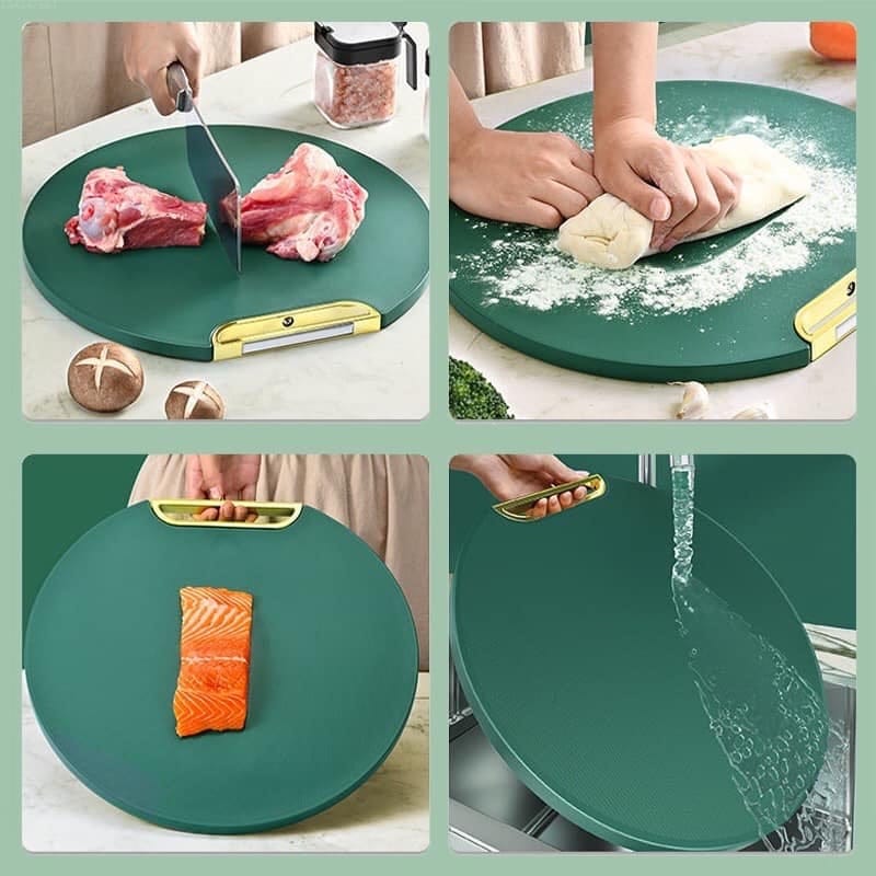 Multipurpose Nordic chopping board both sides are usable and the handle can be used as a stand