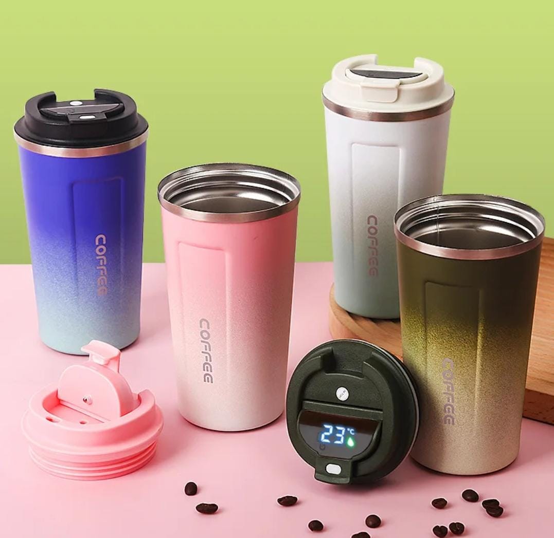 510mls ThermoCup with smart LED temperature display thermometer for your 6-hour travel and keep your coffee warm