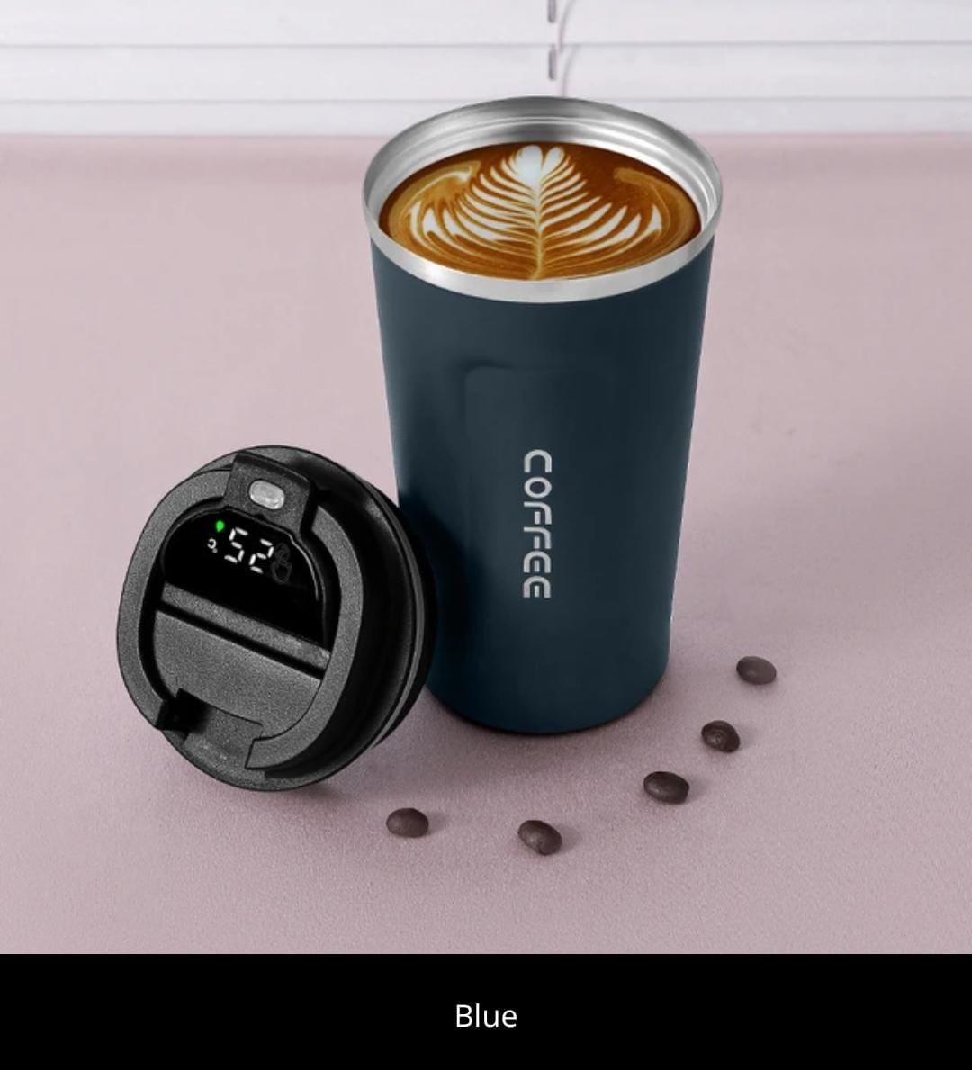 510mls ThermoCup with smart LED temperature display thermometer for your 6-hour travel and keep your coffee warm