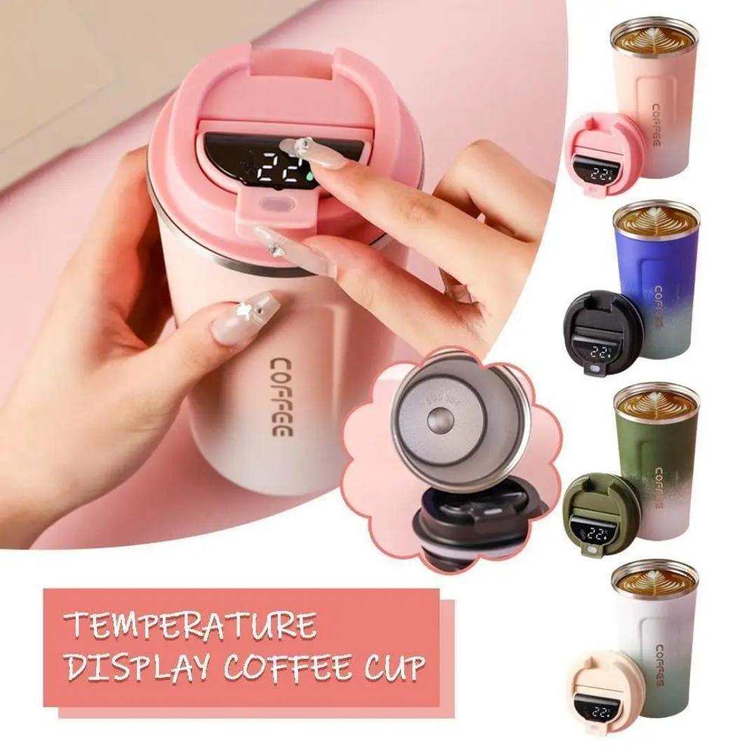 510mls ThermoCup with smart LED temperature display thermometer for your 6-hour travel and keep your coffee warm